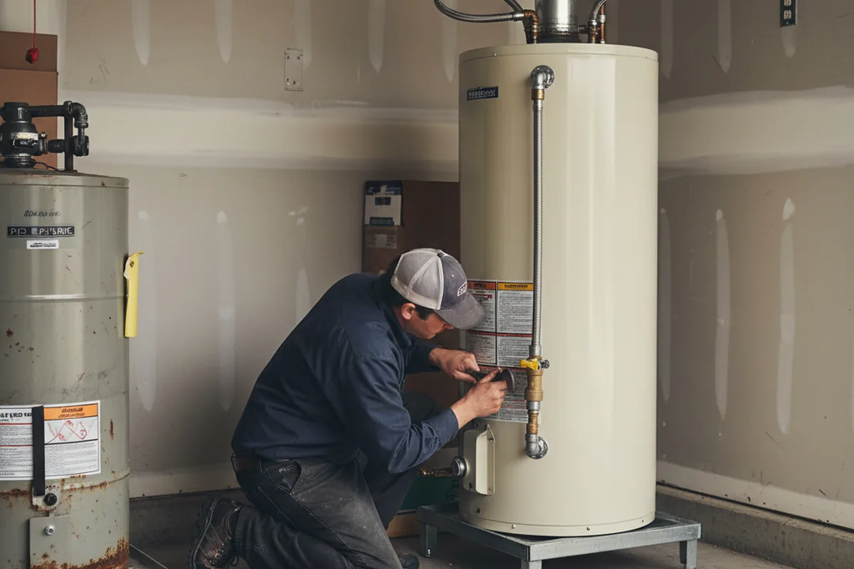 Water heater and shutoff valve replacement in Reklaw