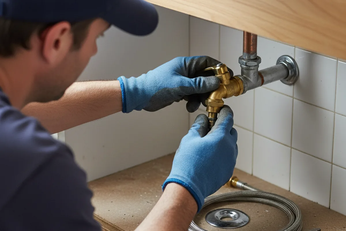 Shutoff valve and fitting work during Emergency Plumbing in Reklaw